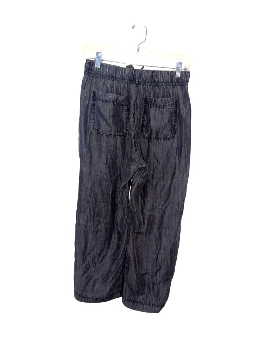 Splendid Womens Black Capri Pants Size S 100% Lyocell Elastic Waistband & Pocket - Picture 5 of 10